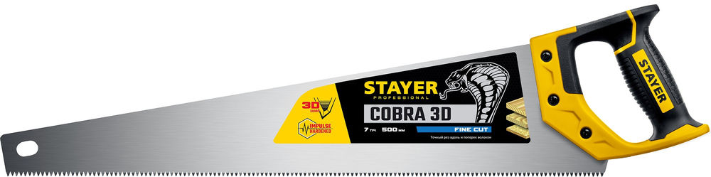 Ножовка универсальная Cobra 3D, 500 мм STAYER Professional 1512-50_z01