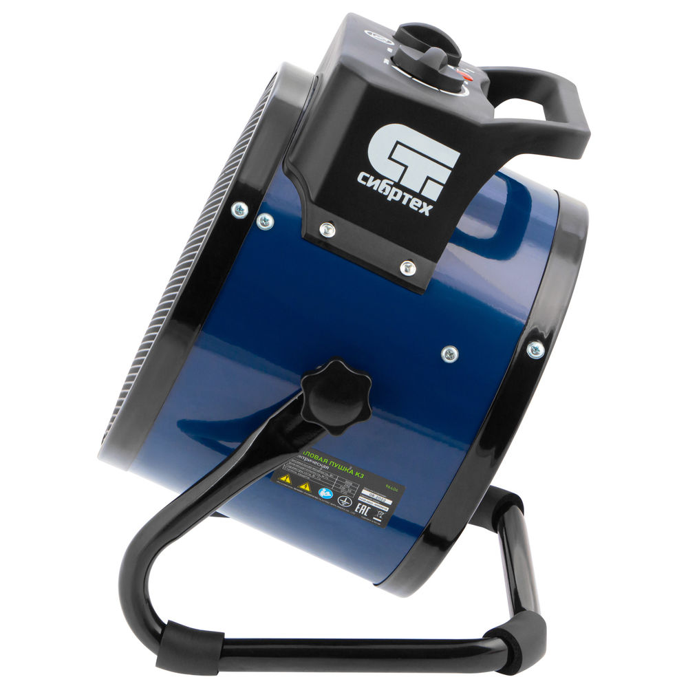 Тепловая пушка, керамический нагреватель K3, 3 режима, 230В, 1500/3000 Вт Сибртех (96404)