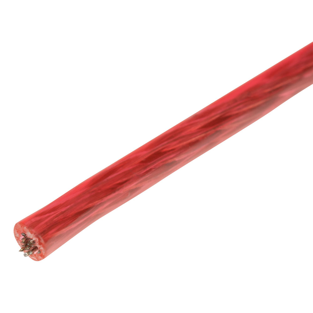 Трос металлополимерный красный ПР-3.0, толщина 3.0 мм, моток 20 метров Сибртех (47644)