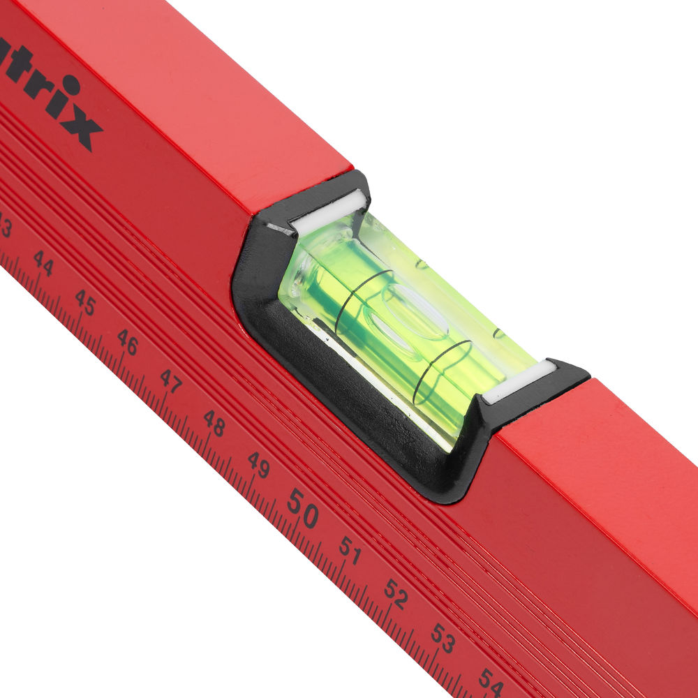 Уровень алюминиевый, 1000 мм, 3 глазка, красный, линейка Matrix (33229)