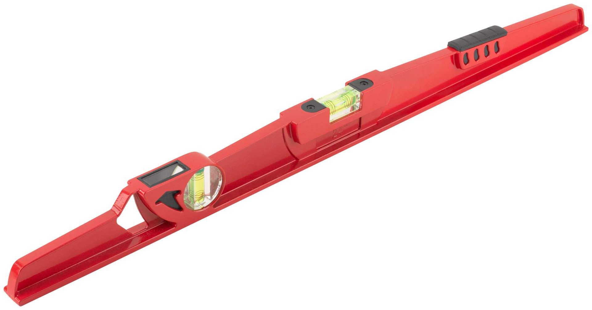 Уровень Хард, 2 глазка, литой усиленный профиль, фрезерованная рабочая грань, с зеркалом, 600 мм (18596)