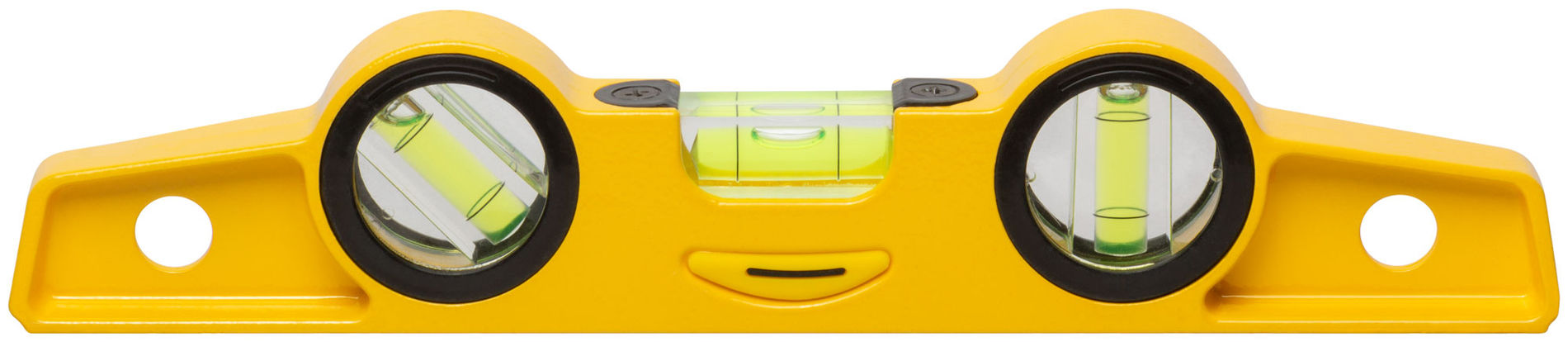 Уровень Хард мини, 3 глазка, литой усиленный профиль, фрезер.рабочая грань, магниты 250 мм (18590)