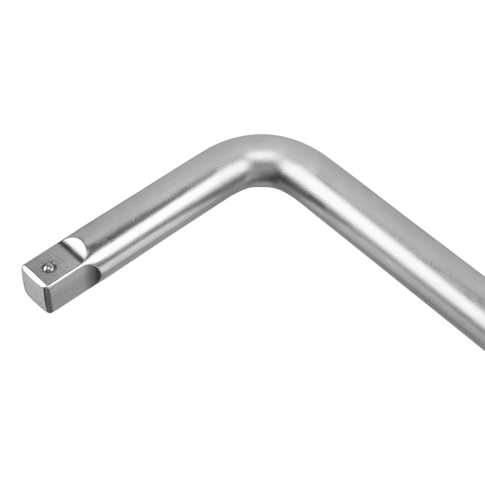 Вороток Г-образный, 450*150 мм, квадрат 3/4, CrV, матовый хром Denzel