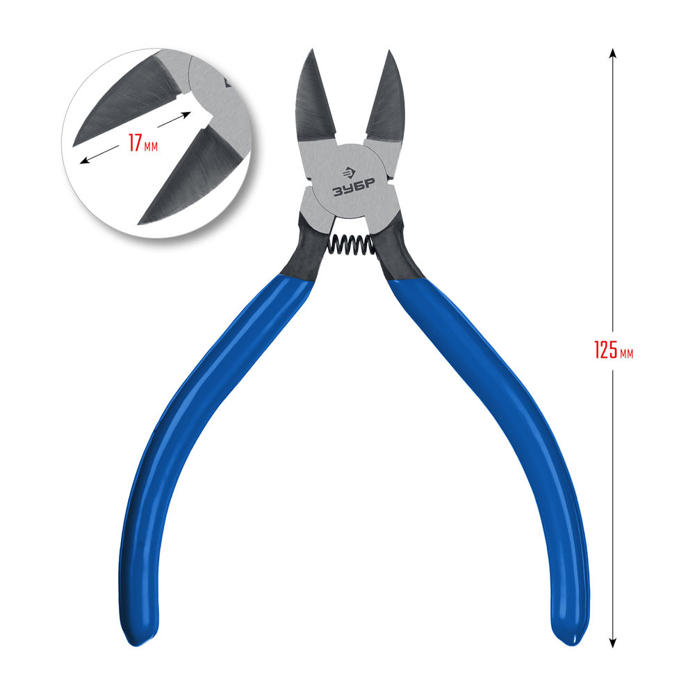 Бокорезы 125 мм для пластика и меди мини Профессионал ЗУБР Бульдог 22175-8-15