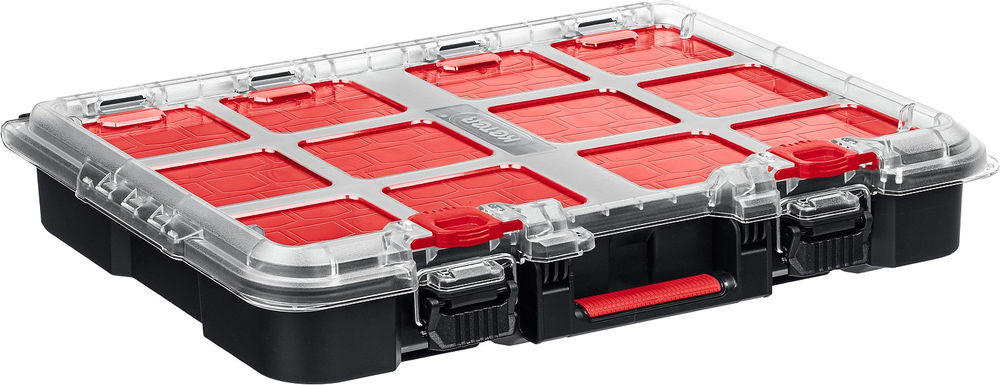 Ящик-органайзер пластиковый 525 х 345 х 147 мм (21) с 10 регулируемыми ячейками STACKNROLL KETER 38399