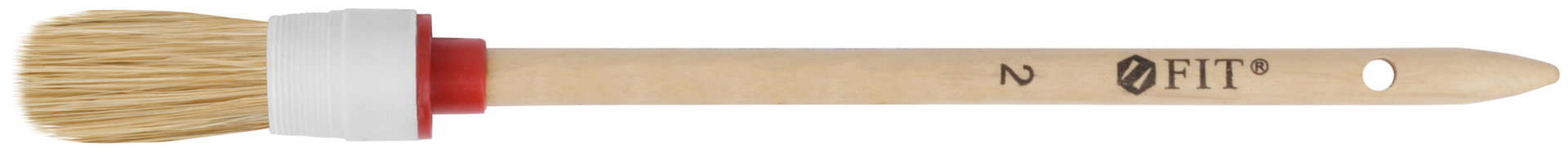 Кисть круглая, натуральная светлая щетина №2 ( 20 мм) (01302)