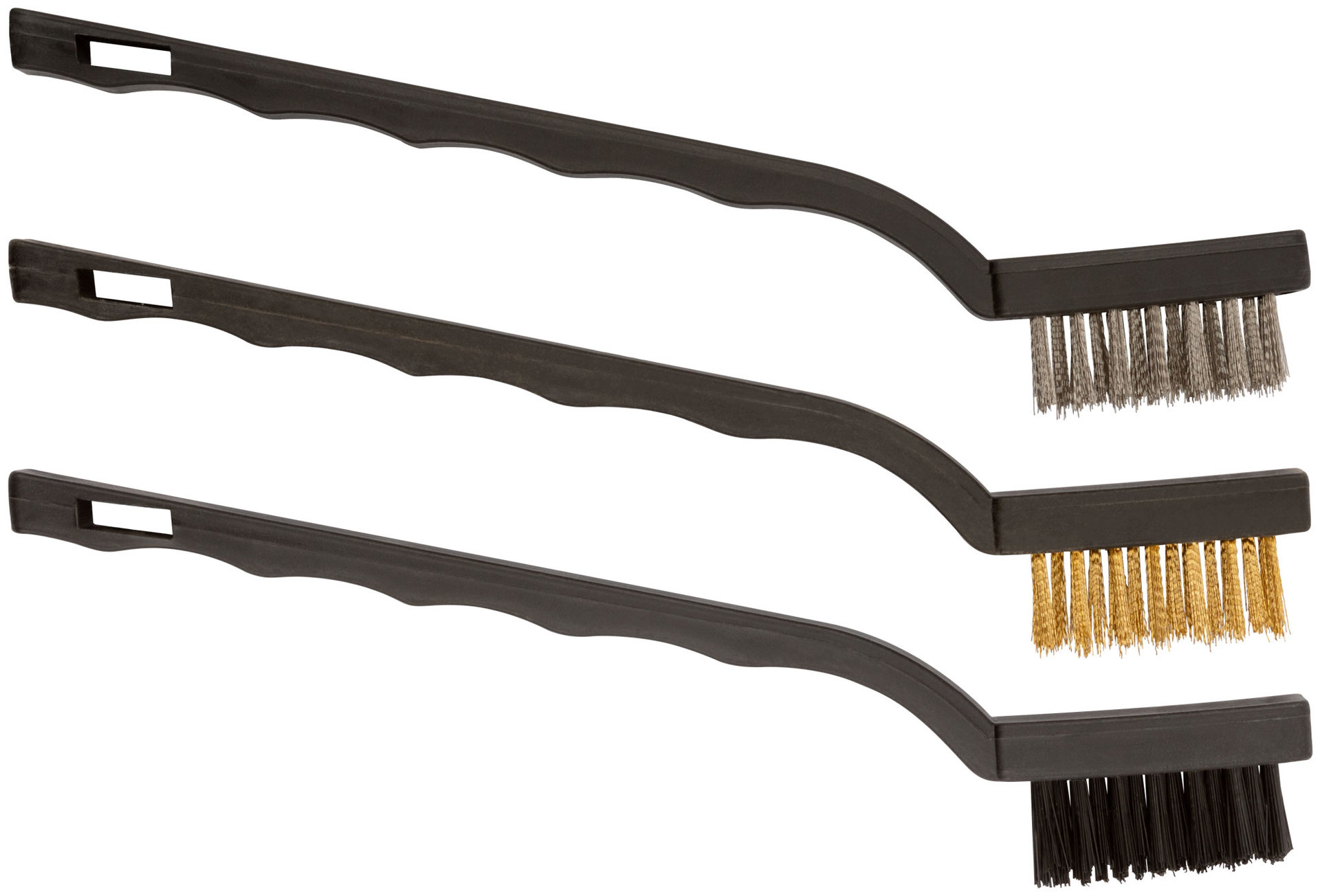 Корщетки мини, набор 3 шт., сталь/нейлон/латунь, 175 мм (38452)