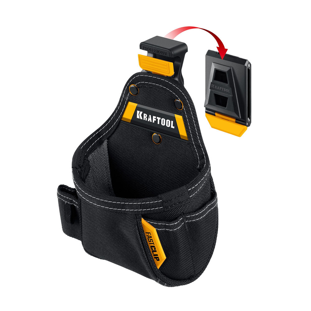 Сумка поясная 150 х 190 мм с быстросъёмным креплением FastClip KP-5 KRAFTOOL 38778