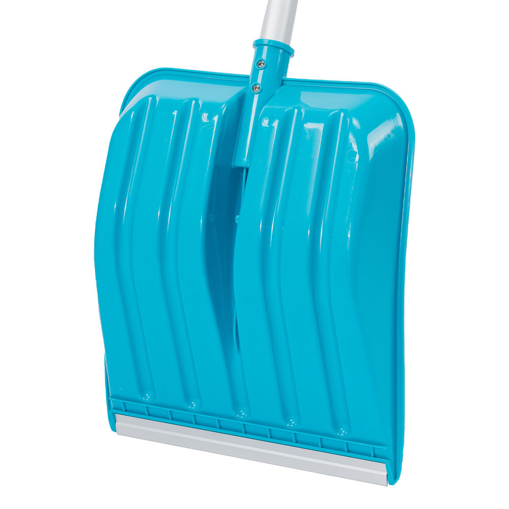 Лопата для уборки снега, полипропилен, 350х405х1300мм, алюминиевый черенок, ПВХ накладка, LUXE Palisad (61776)