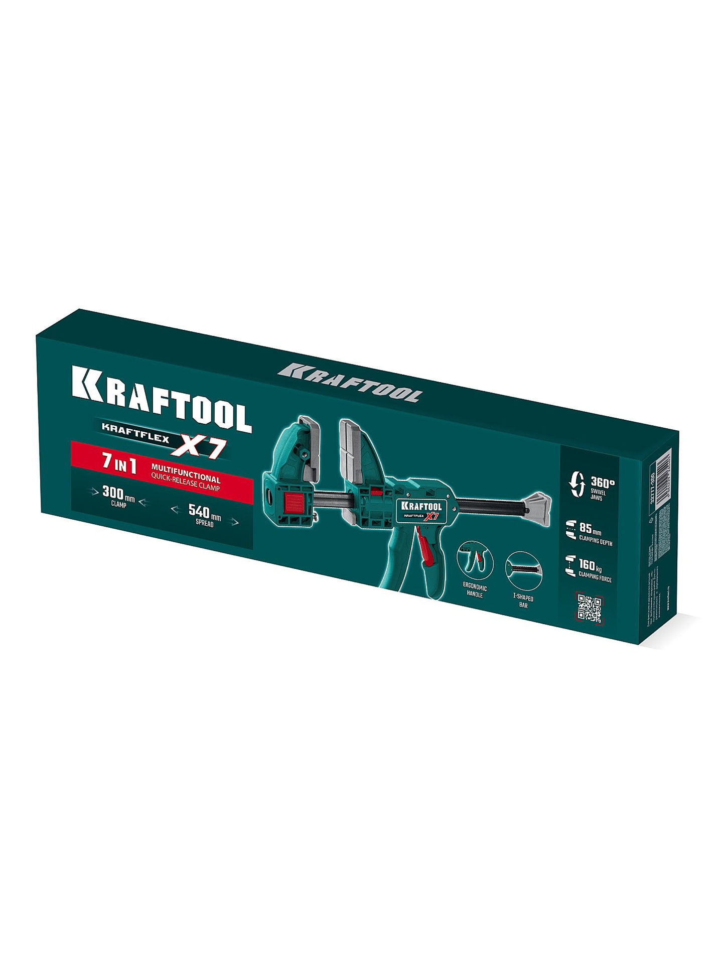 Многофункциональная быстрозажимная струбцина KRAFTFLEX X7 300, 300 х 85 мм KRAFTOOL 32777-300