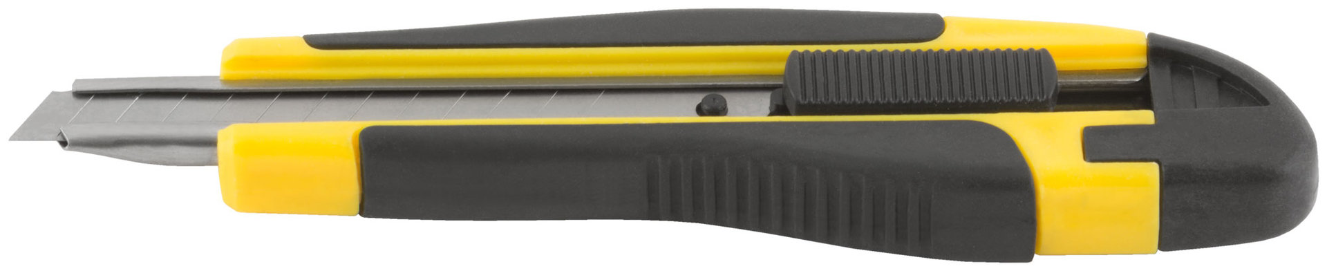 Нож технический 9 мм усиленный прорезиненный (10212)