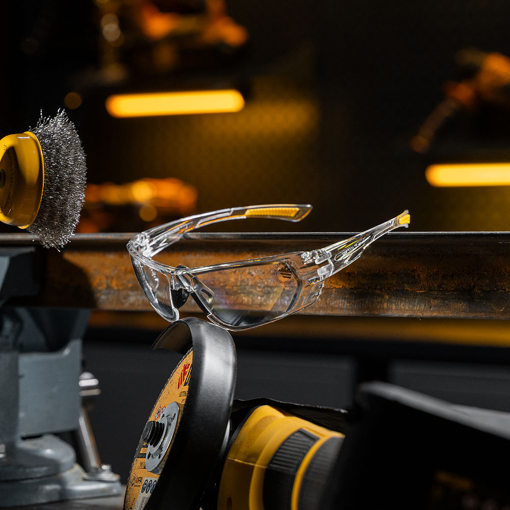 Очки защитные открытые, поликарбонатные, прозрачная линза Denzel (89198)