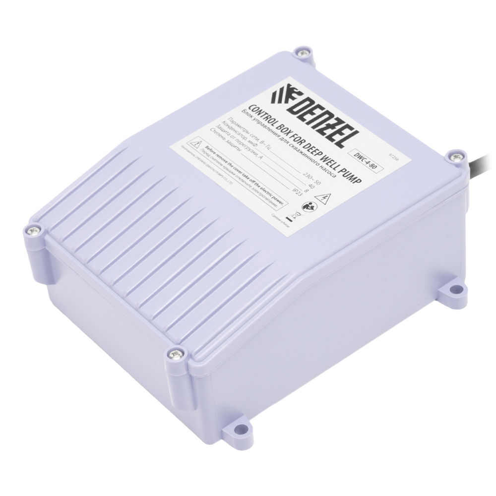 Скважинный насос DWC-4-80, центробежный, диаметр 4, 1500 Вт, 5700 л/ч, напор 80 м Denzel (97256)