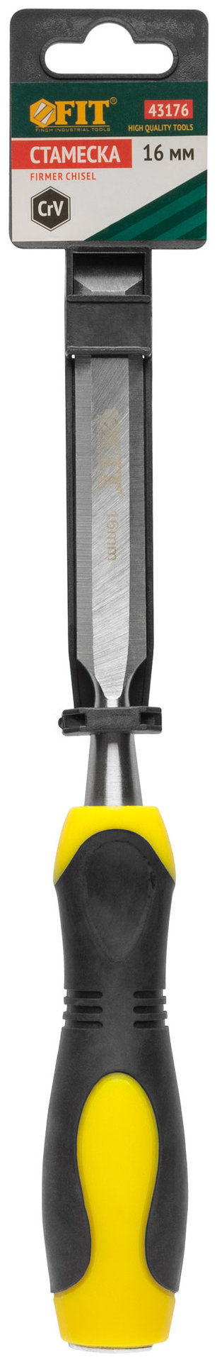 Стамеска Профи CrV, двухцветная прорезиненная ручка 16 мм