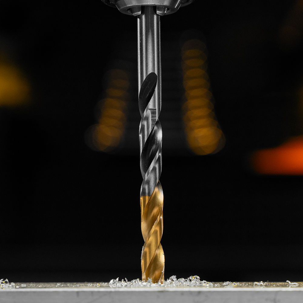 Сверло спиральное по металлу 7,5 x 109мм, Р6М5, Golden Tip, многогранная заточка Denzel (718281)