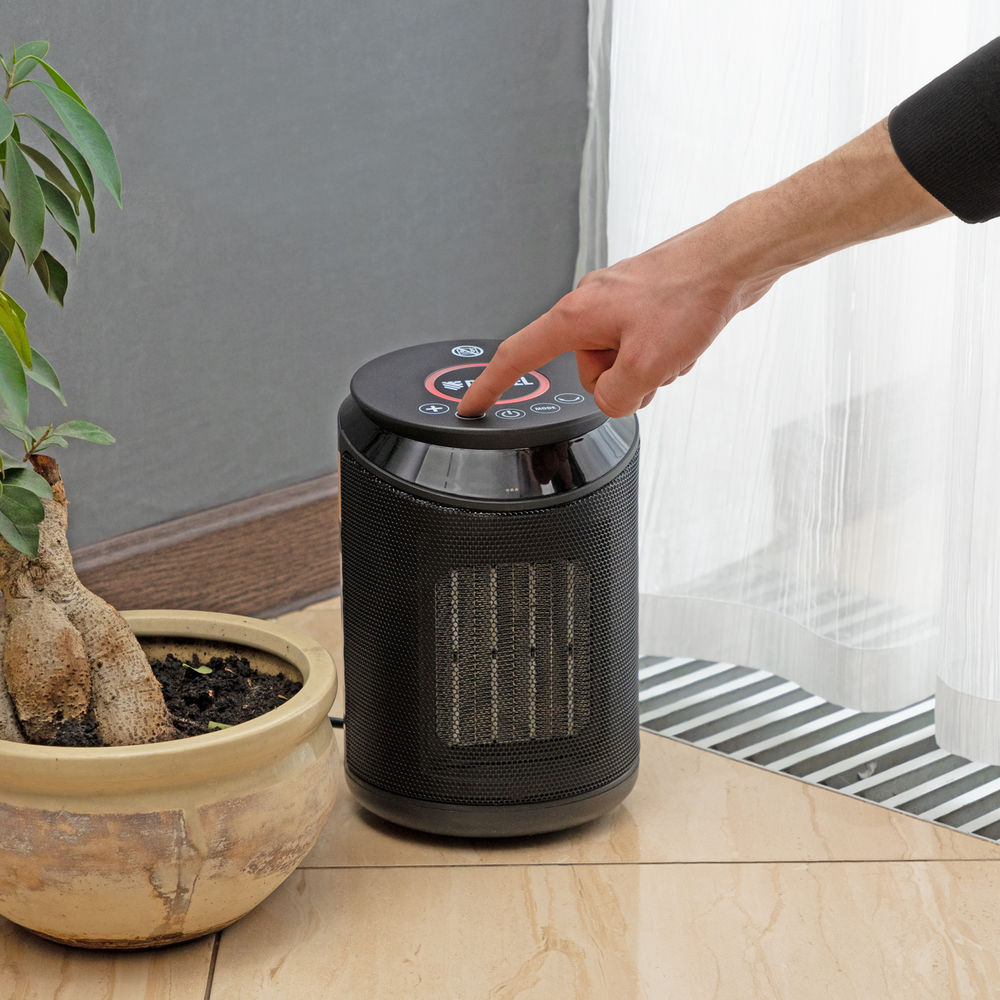 Тепловентилятор керамический DTFC-2000X, 2 кВт, wi-fi, пульт, динамик, вращение, 3 реж. Denzel (96426)