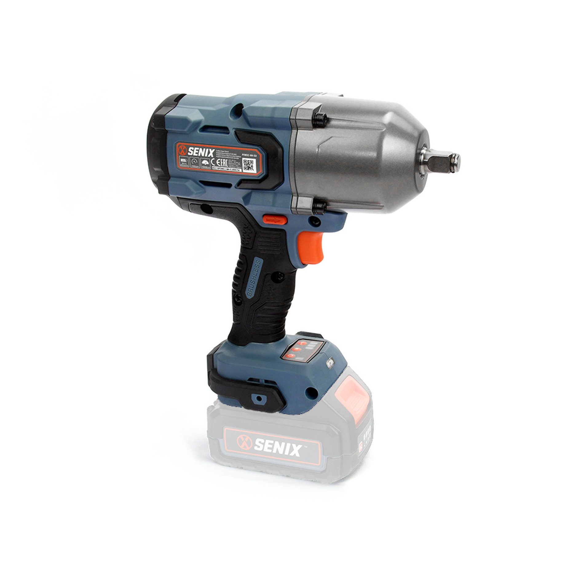 Импульсный гайковерт 1/2, 1350 Нм, без АКБ и ЗУ X2 20В