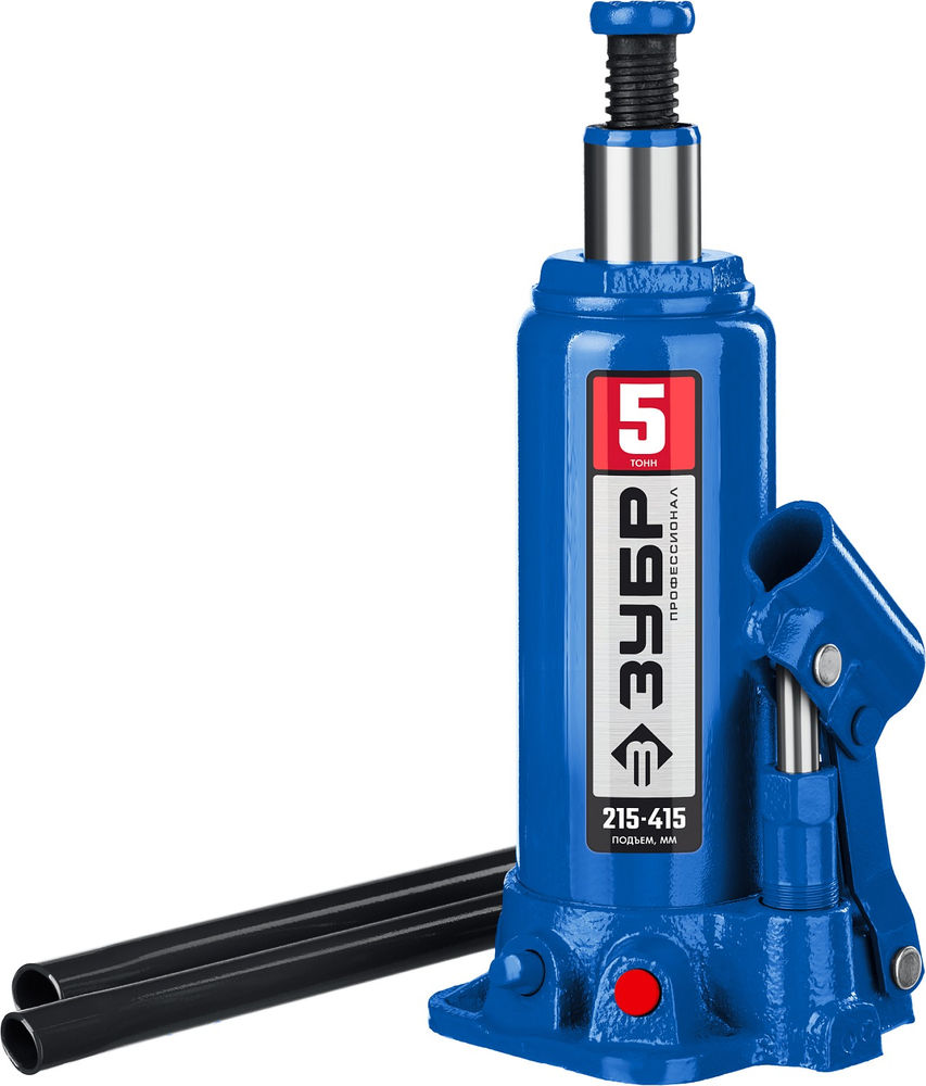 Домкрат гидравлический бутылочный 5 т 215-415 мм Профессионал ЗУБР 43060-5