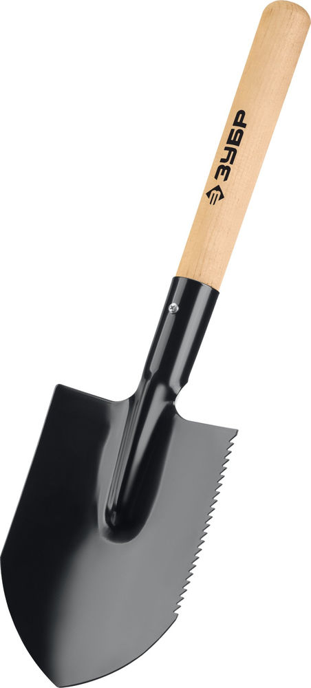 Лопата туристическая МАСТЕР, 210 х 154 х 550 мм, полотно 1.5 мм, закалено, деревянный черенок высший сорт ЗУБР 39571