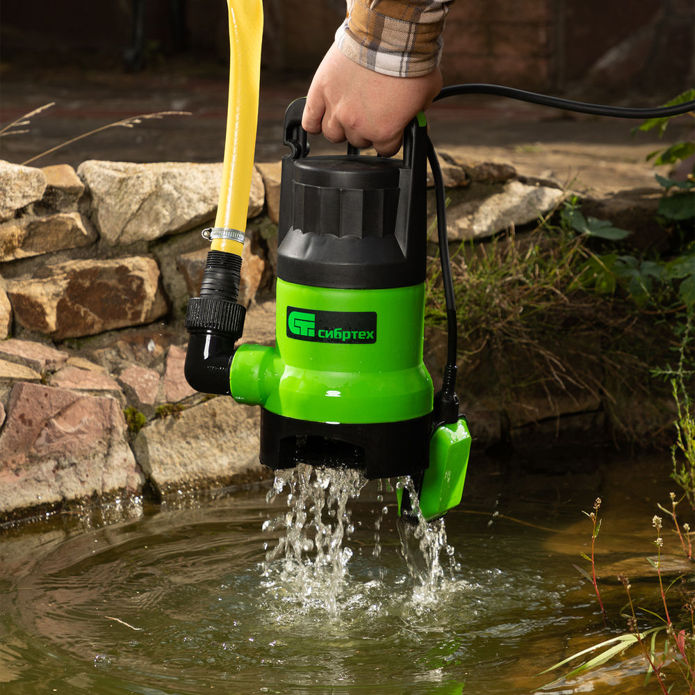 Дренажный насос для грязной воды СДН800-35, 800 Вт, напор 9 м, 13500 л/ч Сибртех (97265)