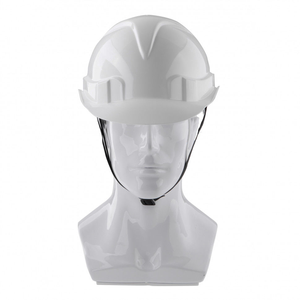 Каска защитная с храповым механизмом, Европласт, белая Сибртех (89109)
