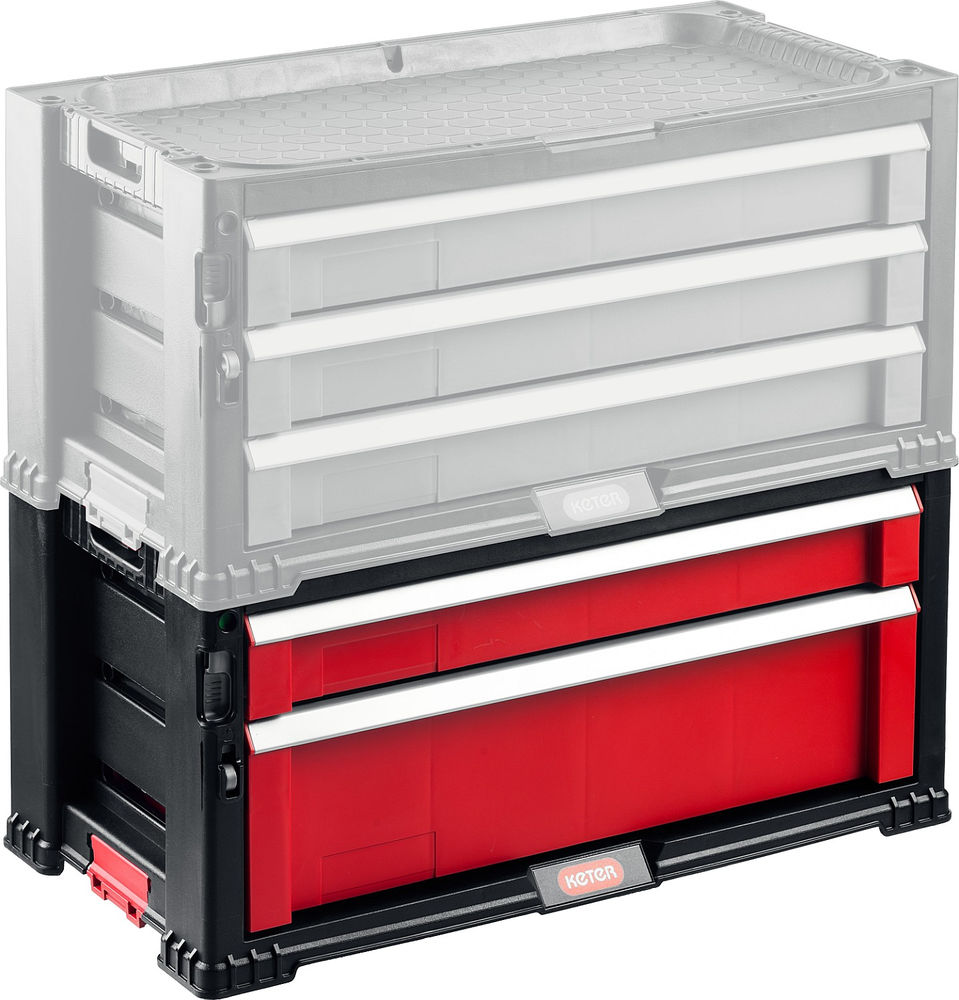 Ящик 562 х 289 х 262 мм (22) с 2 выдвижными полками DRAWER-2 KETER 38382-2