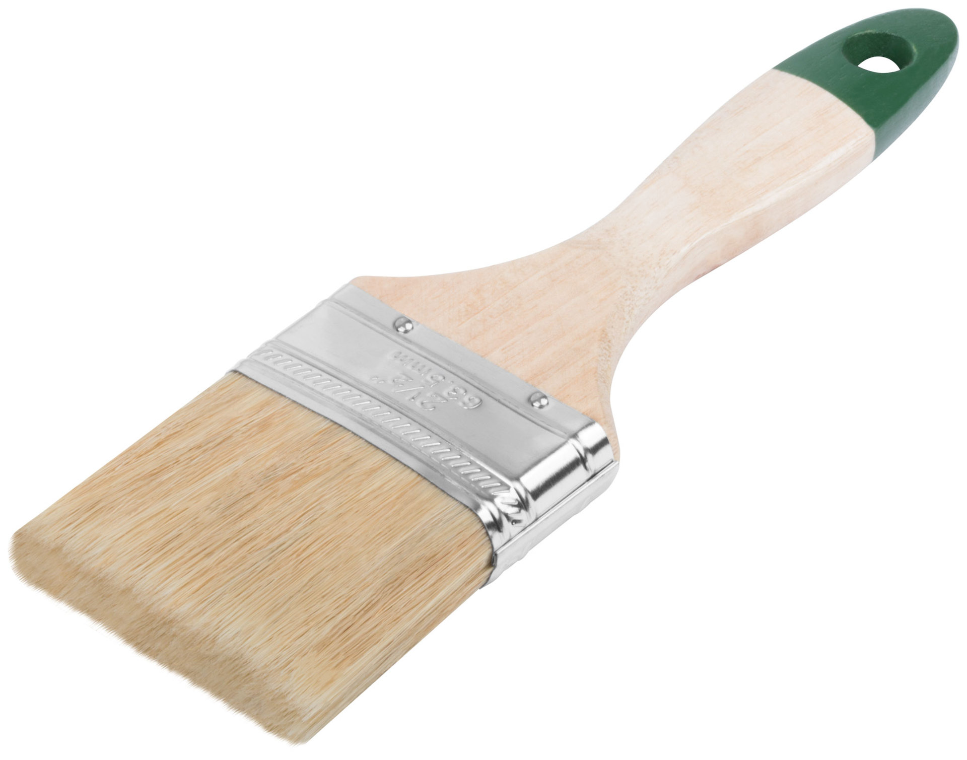 Кисть флейцевая Хард, натуральная светлая щетина, деревянная ручка 2,5 (63 мм) (01076)