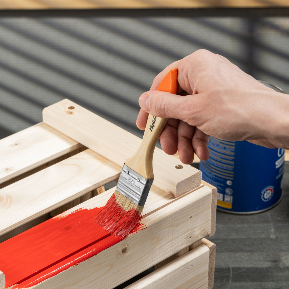 Кисть плоская Slimline 1.5 (38 мм) натуральная щетина, деревянная ручка Sparta (824255)