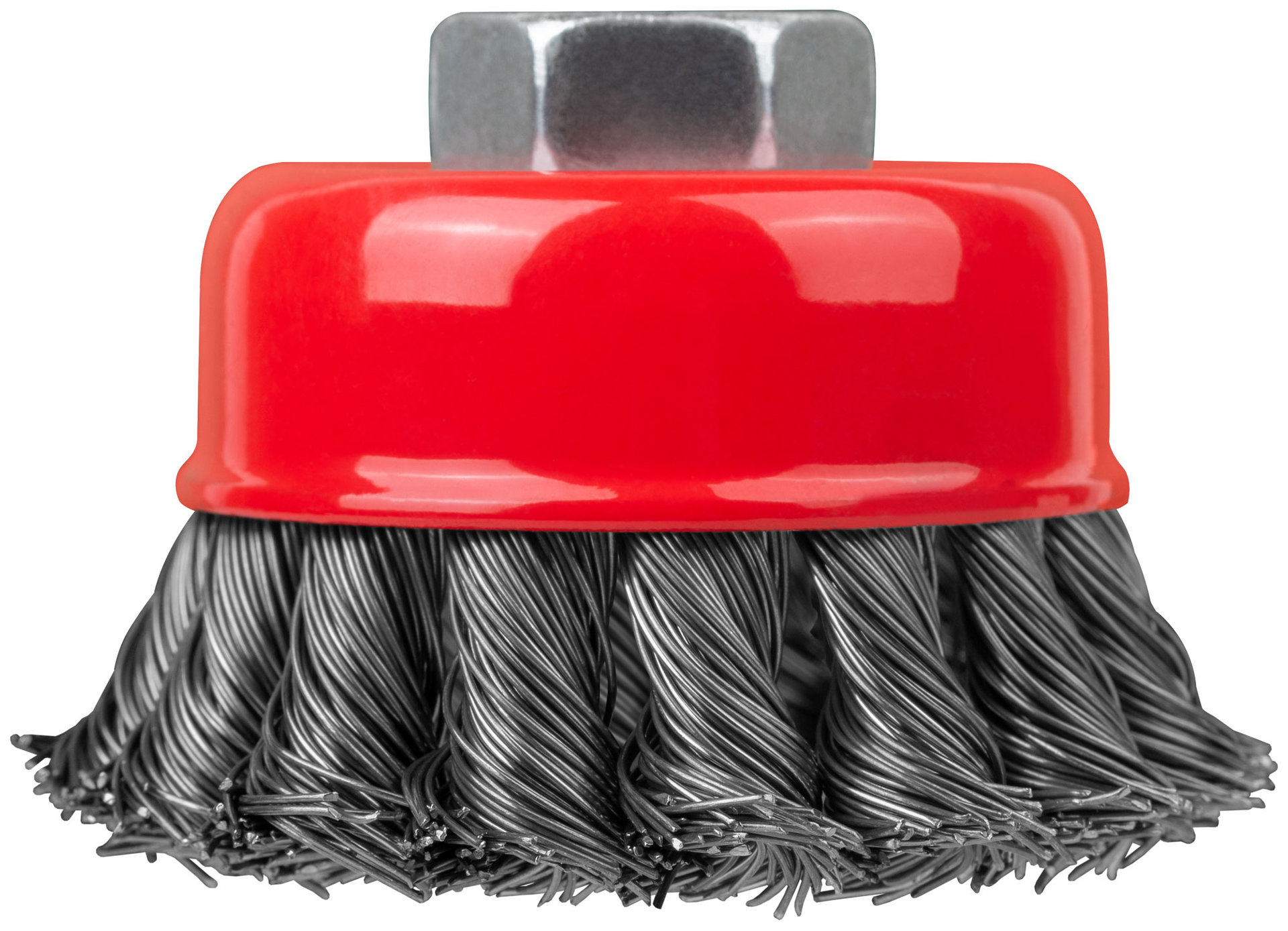 Корщетка-чашка, гайка М14, стальная витая проволока 65 мм (39466)