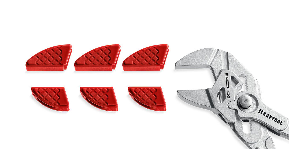 Сменные защитные накладки на губки Vise-Wrench, для клещей 250 мм, набор из 3-х пар KRAFTOOL 22067-S3