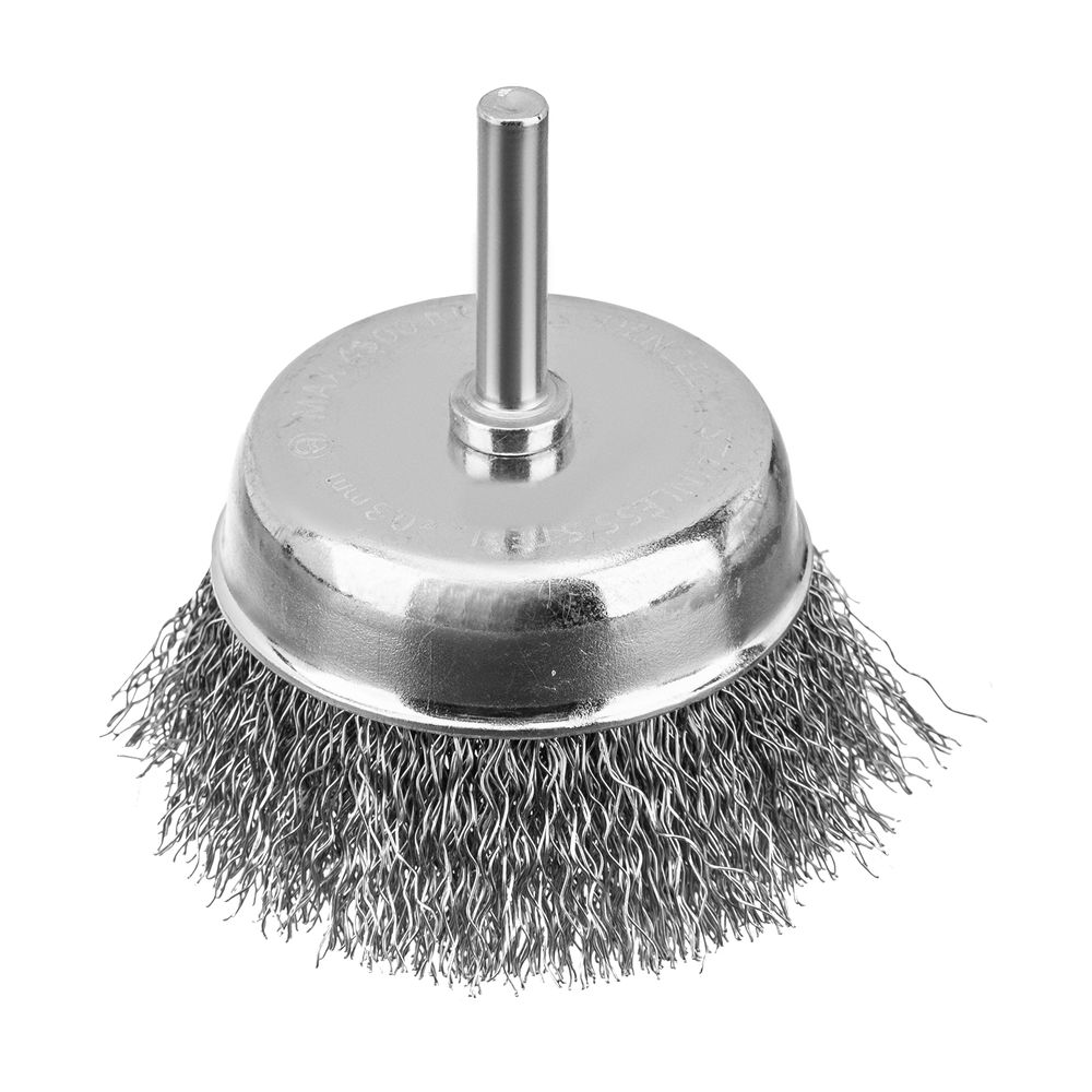 Набор щеток для дрели, 2 Плоские 50-75мм, 3 Чашки 25-50-75мм, шпилька, нерж.вит. проволока Denzel (74493)