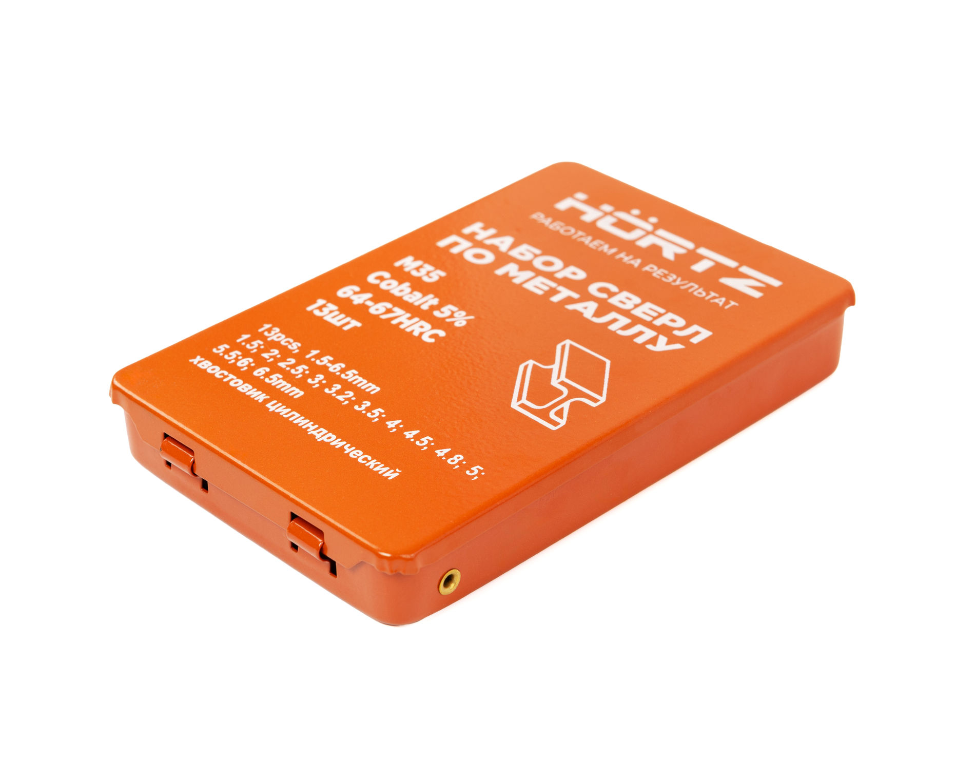 Набор сверл 1,5-6,5 13 штук Р6М5К5 (HSS-Co5) металлический кейс HORTZ