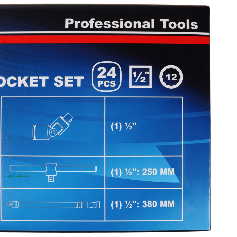 Набор торцевых головок 12-ти гранных, 24 пр., 5/16 - 1-1/4 1/2 Licota ALT-5002WS