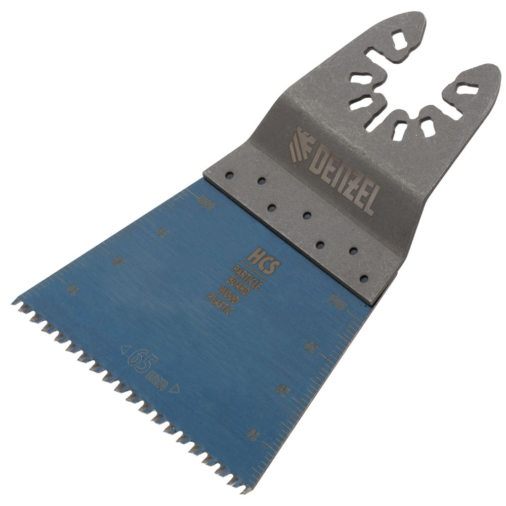 Насадка для МФИ режущая прямая, HCS, по дереву, ламинату 65 х 1.8 мм, крупный зуб Denzel (782313)