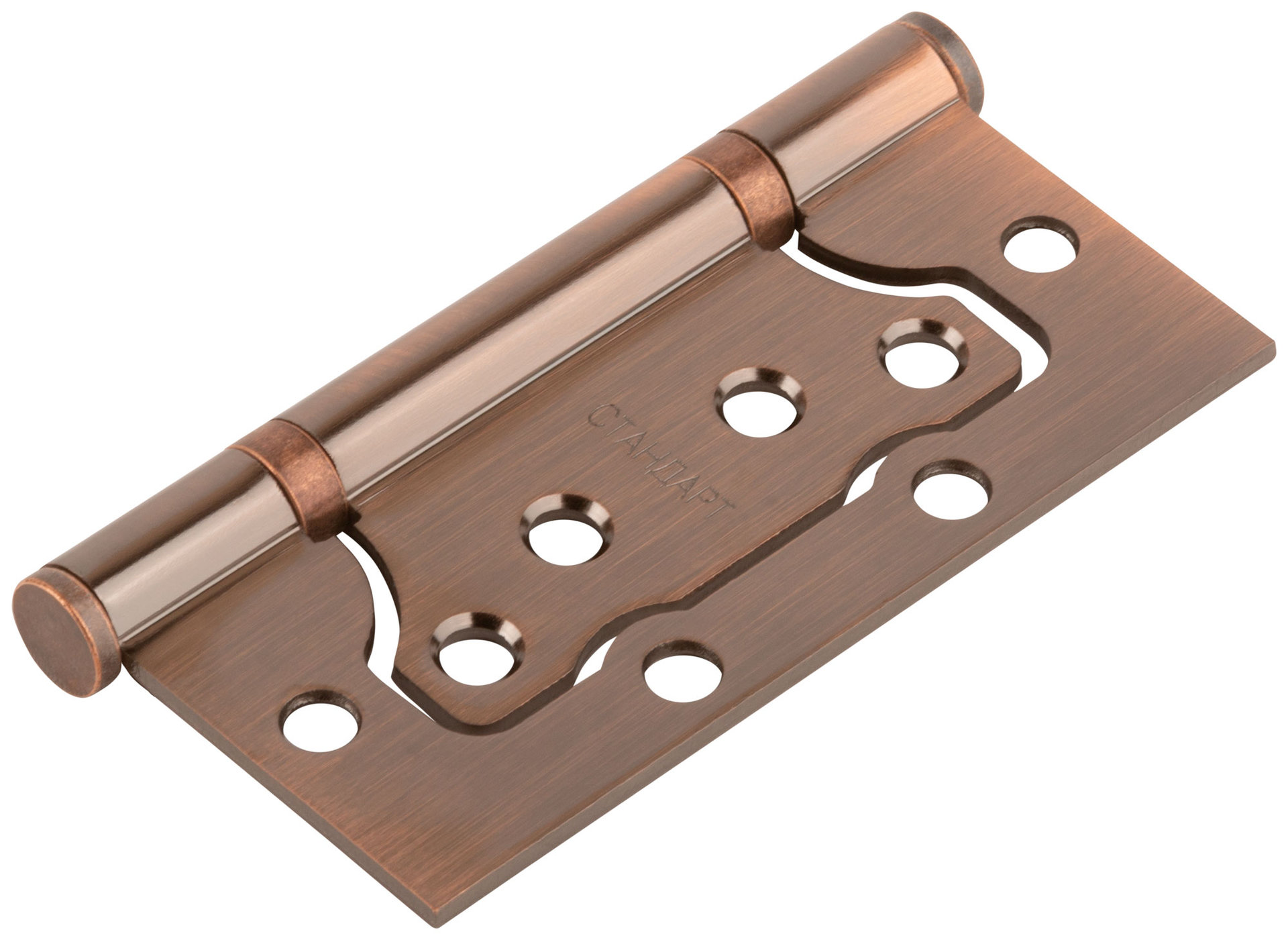 Петля дверная универсальная (без врезки) Стандарт 100х75х2,5 мм медь (2ВВ - АС) (66312)