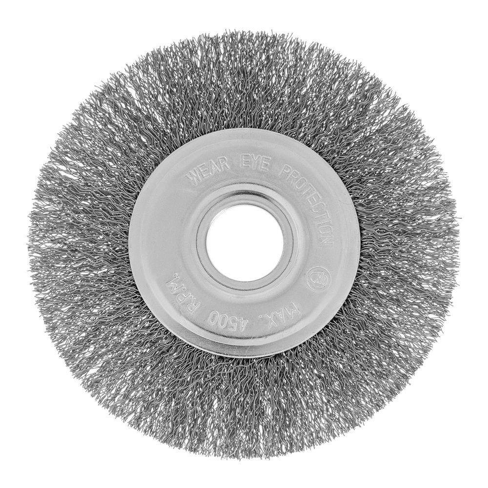 Щетка для УШМ, 125 мм, посадка 22.2 мм, плоская, витая проволока Сибртех (746567)