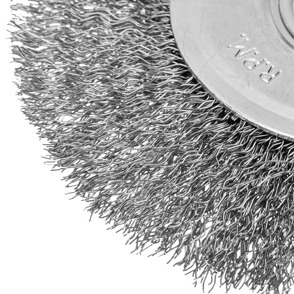 Щетка для УШМ, 125 мм, посадка 22.2 мм, плоская, витая проволока Сибртех (746567)