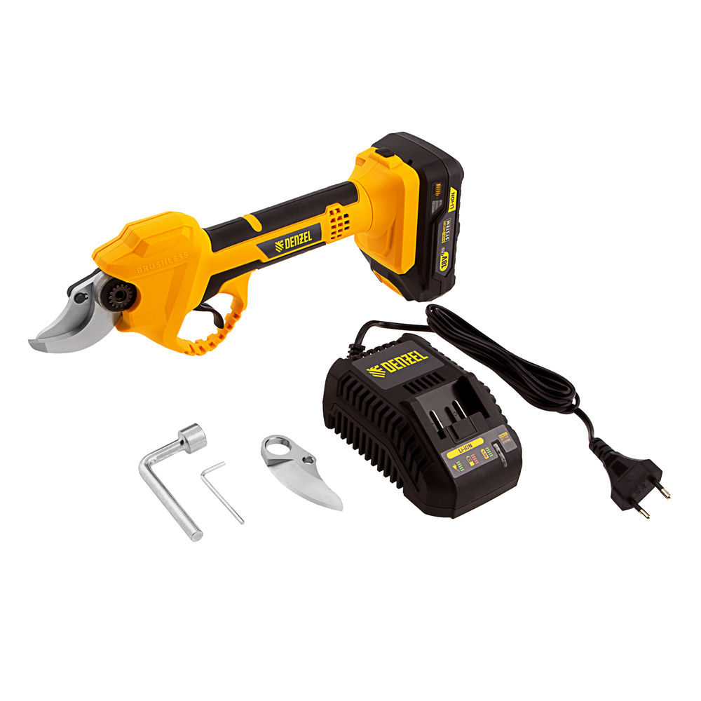 Секатор аккумуляторный CP-30,  18В Li-Ion Denzel (59435)