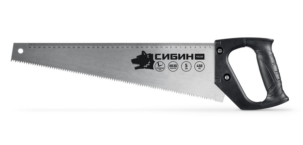 Ножовка по дереву 450 мм СИБИН БЫСТРЫЙ РЕЗ 15053-45