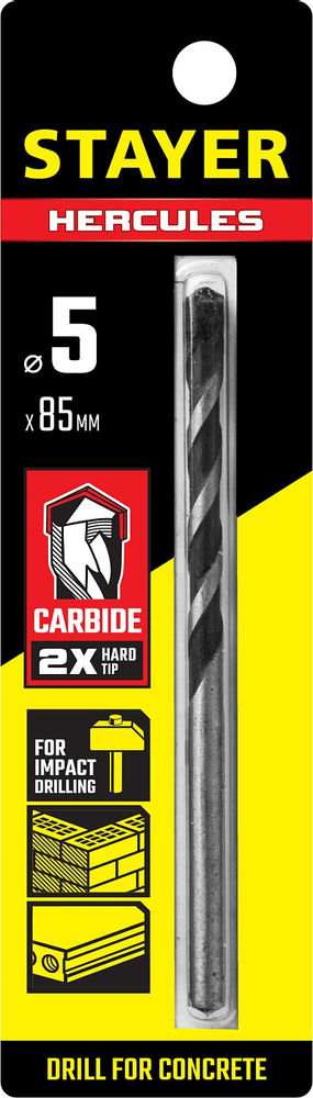 Сверло по бетону Hercules, 5 x 85 мм STAYER Professional 2915-085-05_z01