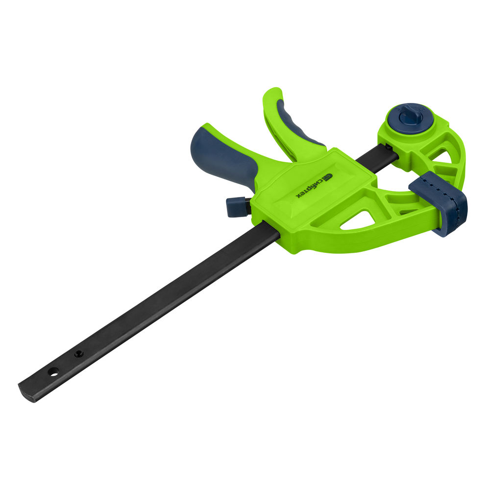 Струбцина F-образная, быстрозажимная, 150 х 70 х 360 мм, пластиковый корпус, фиксатор, двухкомпонентная рукоятка Сибртех (20563)