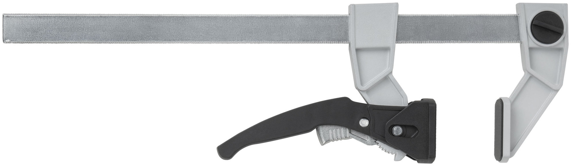 Струбцина рычажная быстрозажимная, усилие сжатия 200 кг, рычажный храповый механизм, металлический корпус, Профи, 90 х 300 мм (59174)