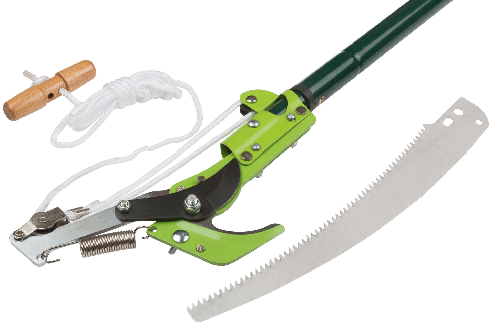 Сучкорез штанговый, лезвие 30 мм + пила 330 мм с телескопической стальной ручкой 1200-2400 мм (77151)