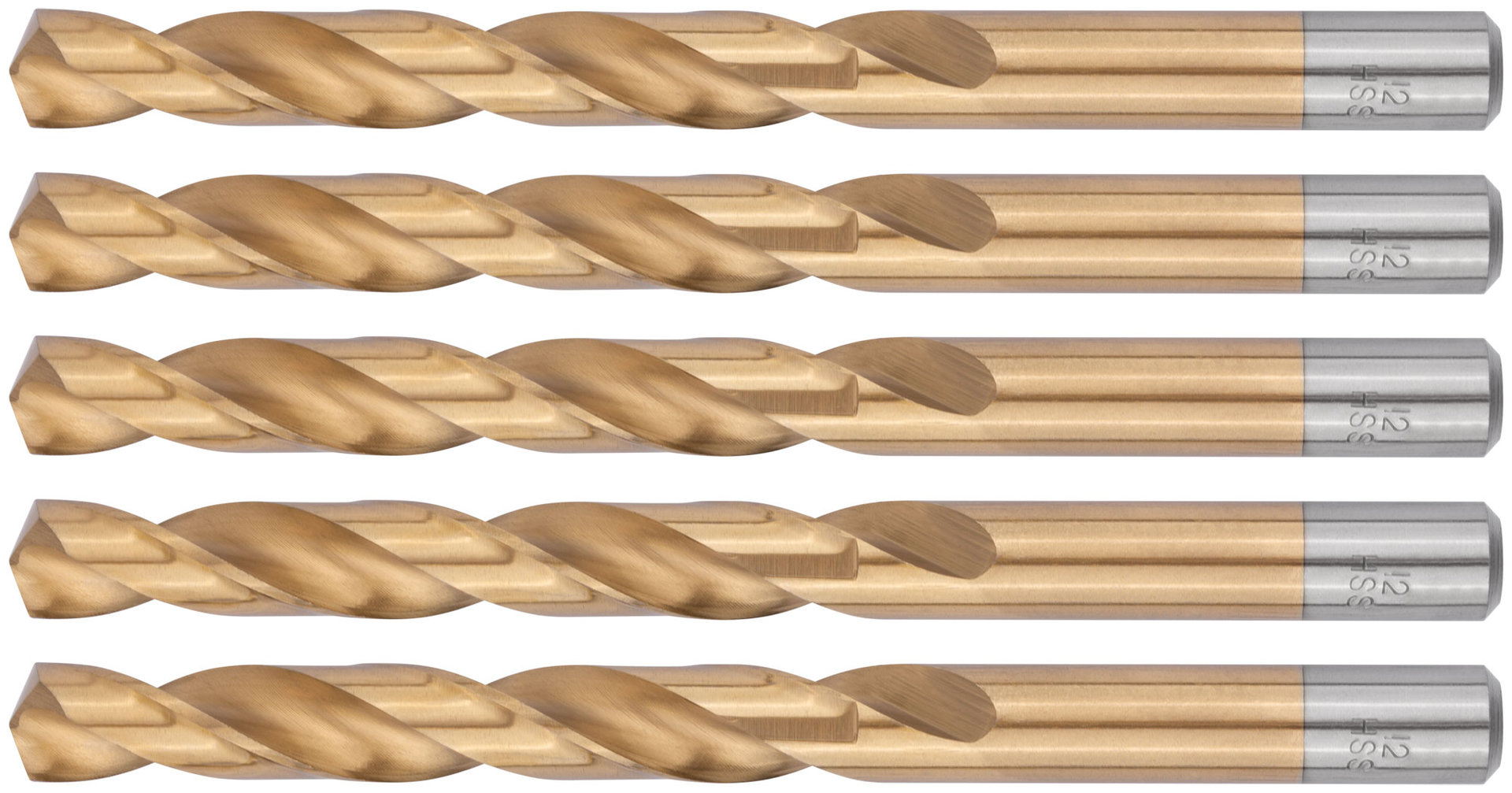 Сверла HSS по металлу, титановое покрытие 12,0 мм ( 5 шт.) (34202)