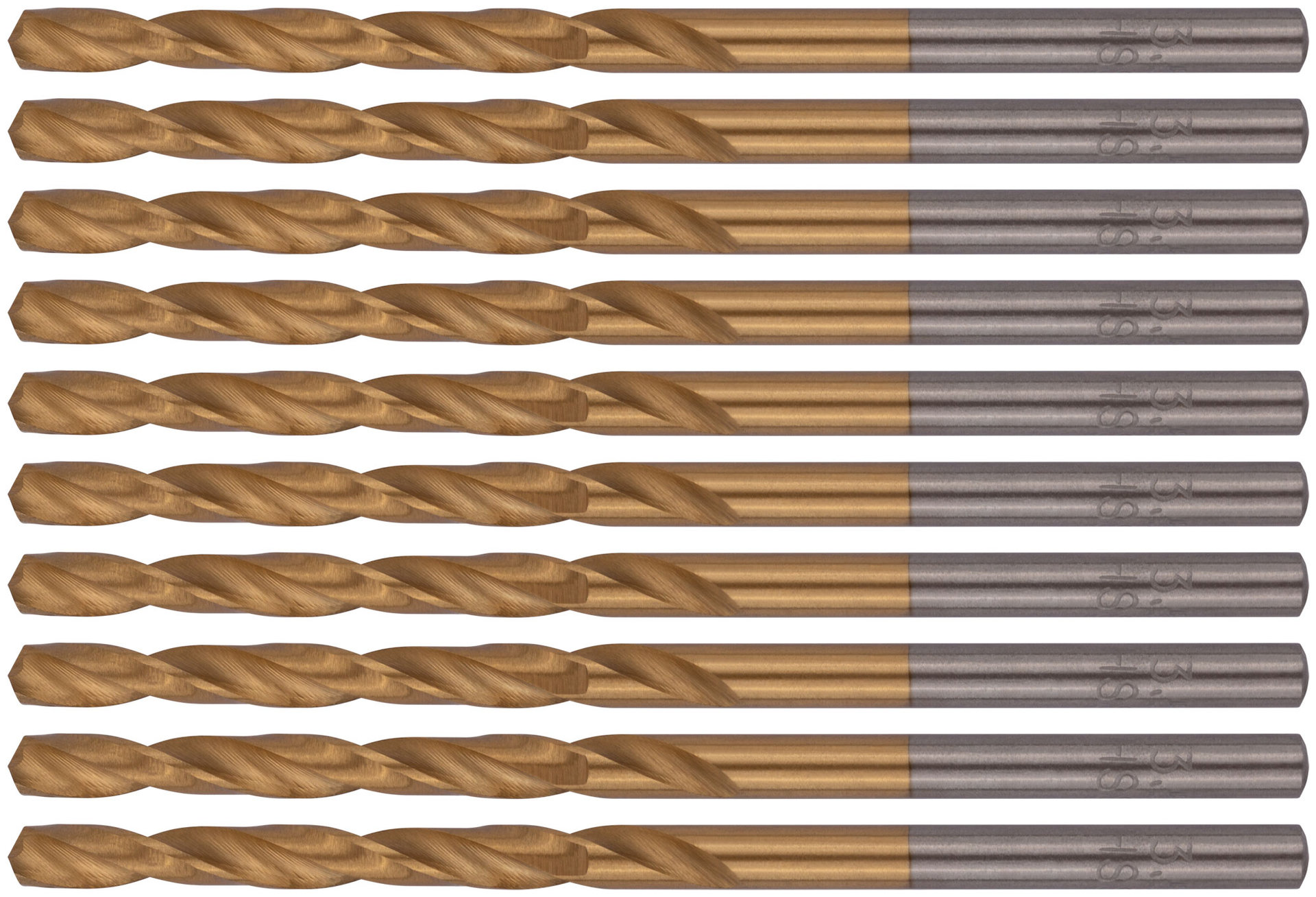 Сверла HSS по металлу, титановое покрытие 3,5 мм (10 шт.) (34135)