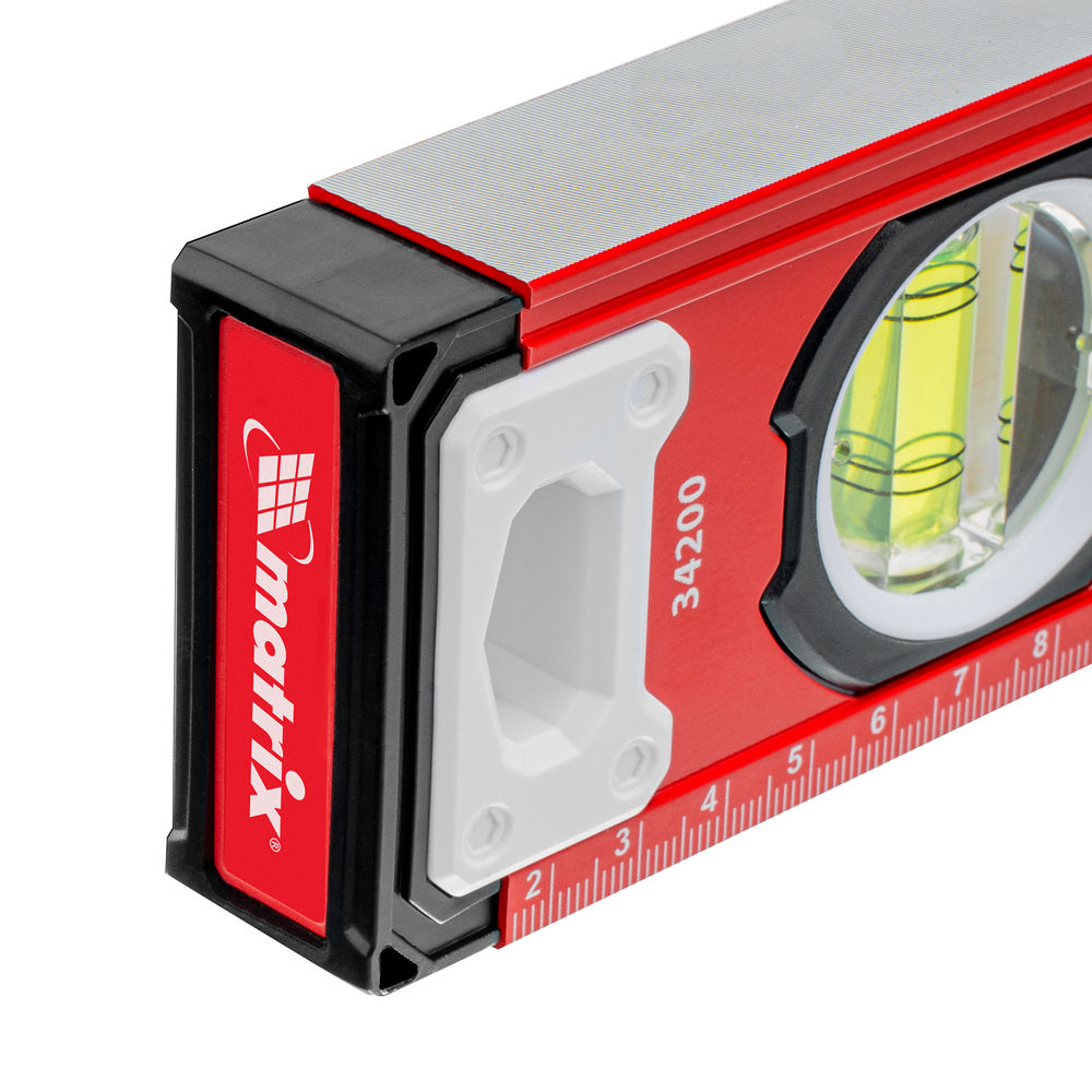 Уровень алюминиевый, фрезерованный, 3 глазка, 400 мм Matrix (34200)