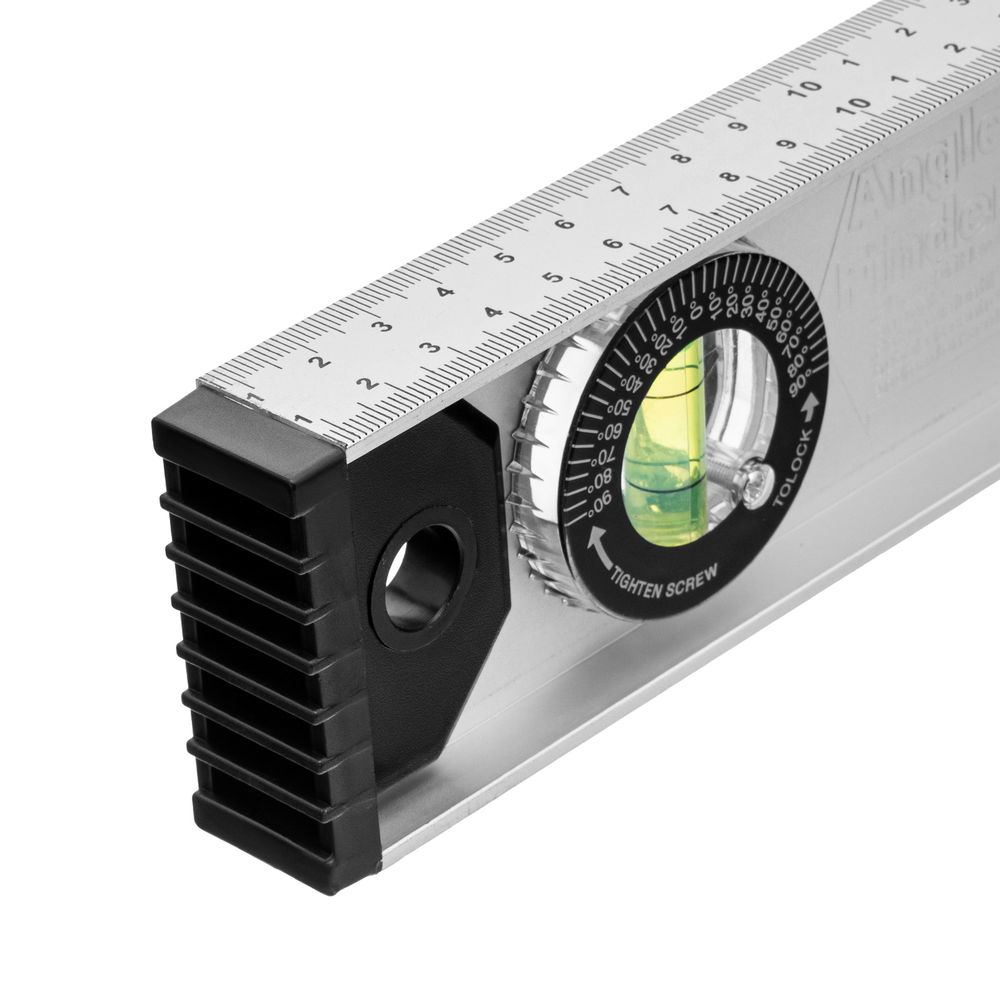 Уровень алюминиевый Рельс, 600 мм, 3 глазка (1 поворотный) Matrix (34023)