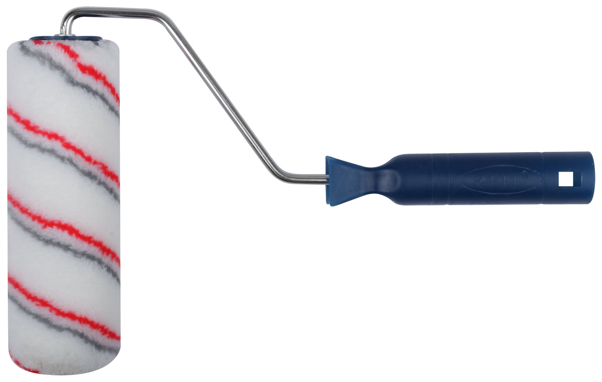 Валик полиакриловый, белый со спиральными полосами, каркасн.сист., диам.40/64 мм, ворс 12 мм, 180 мм (02111)