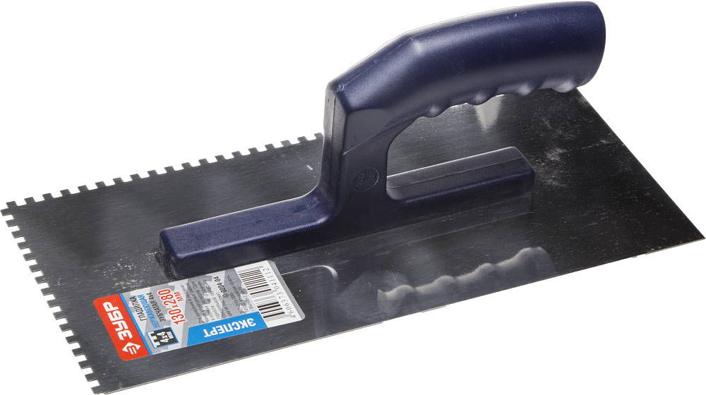 Гладилка штукатурная 130?280 мм зуб 6?6 мм ЗУБР Профессионал 0804-06