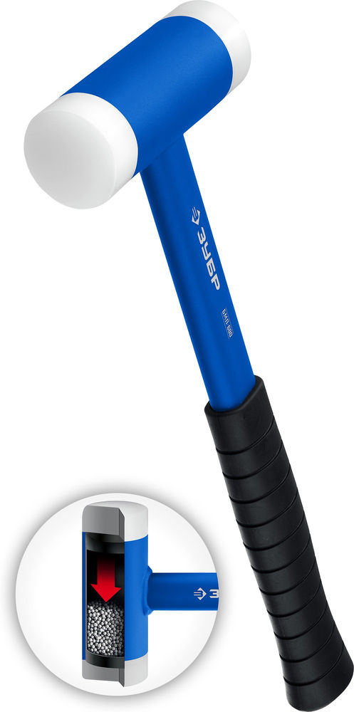 Молоток 40 мм с полиамидными бойками безынерционный Профессионал ЗУБР БМП-40 2043-40